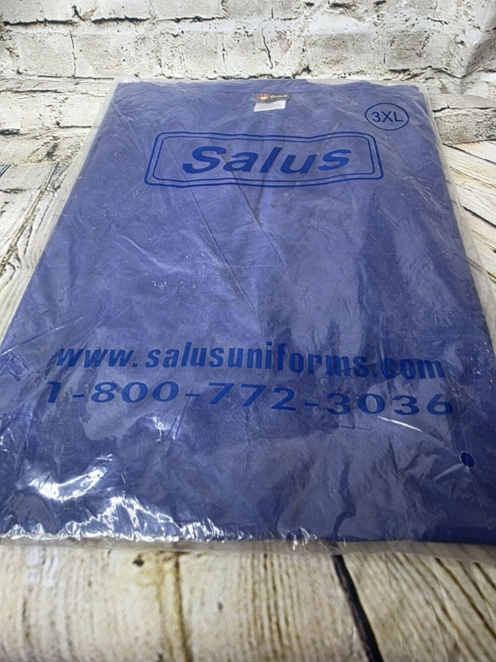 SALUS Blue Hospital Pullover Scrub Top Shirt 3XL Chest Pocket NWT